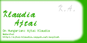 klaudia ajtai business card